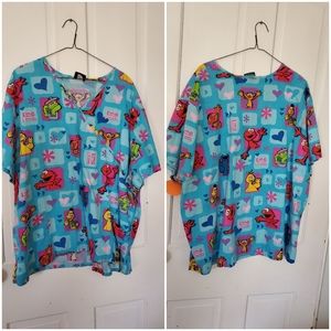 Sesame street scrub top